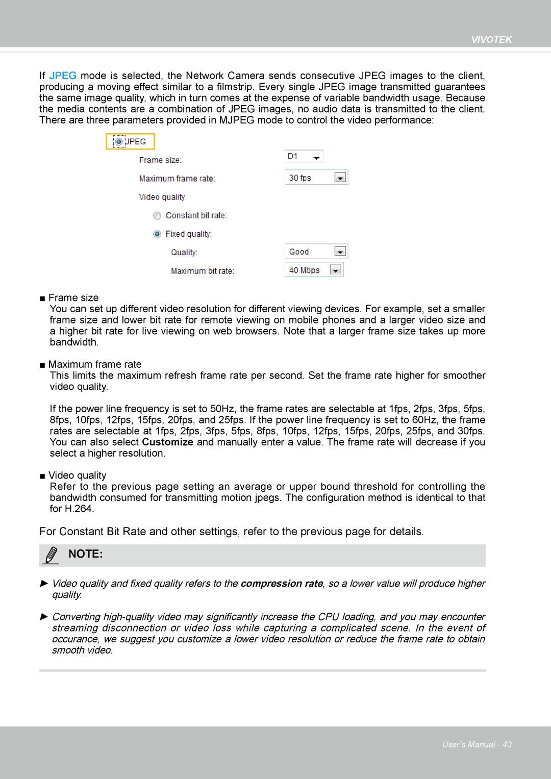 Vivotek VS8100 user manual Vivotek 