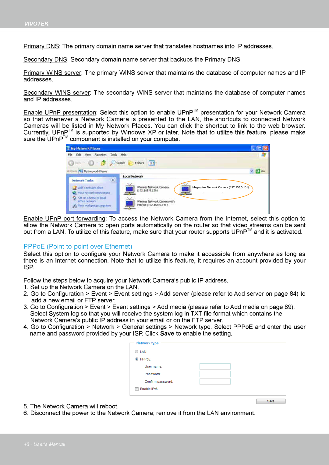 Vivotek VS8100 user manual PPPoE Point-to-point over Ethernet 