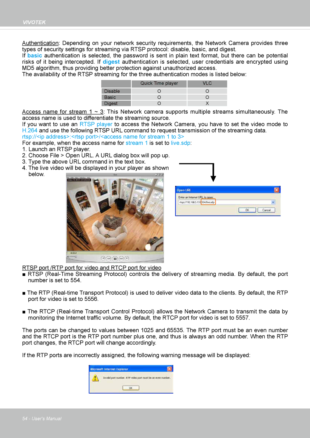 Vivotek VS8100 user manual Vlc 