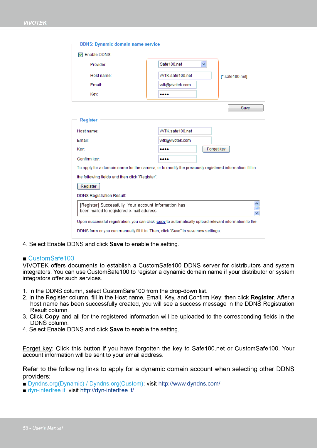 Vivotek VS8100 user manual CustomSafe100 