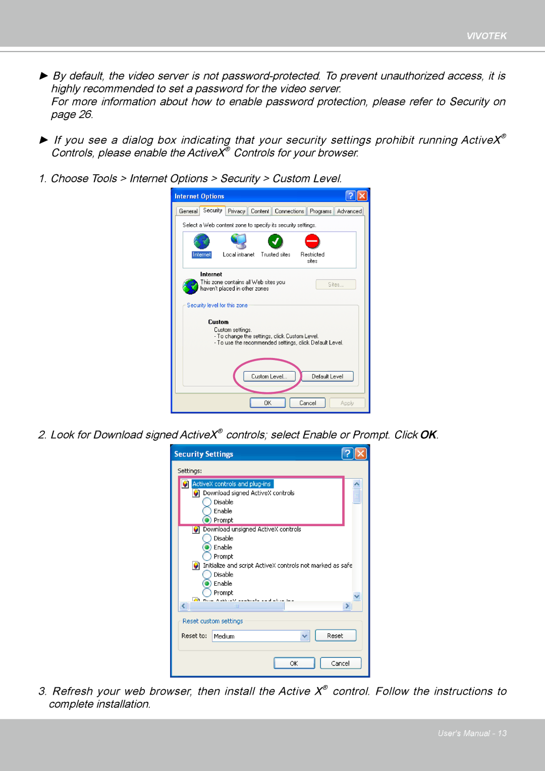 Vivotek VS8102 manual Vivotek 