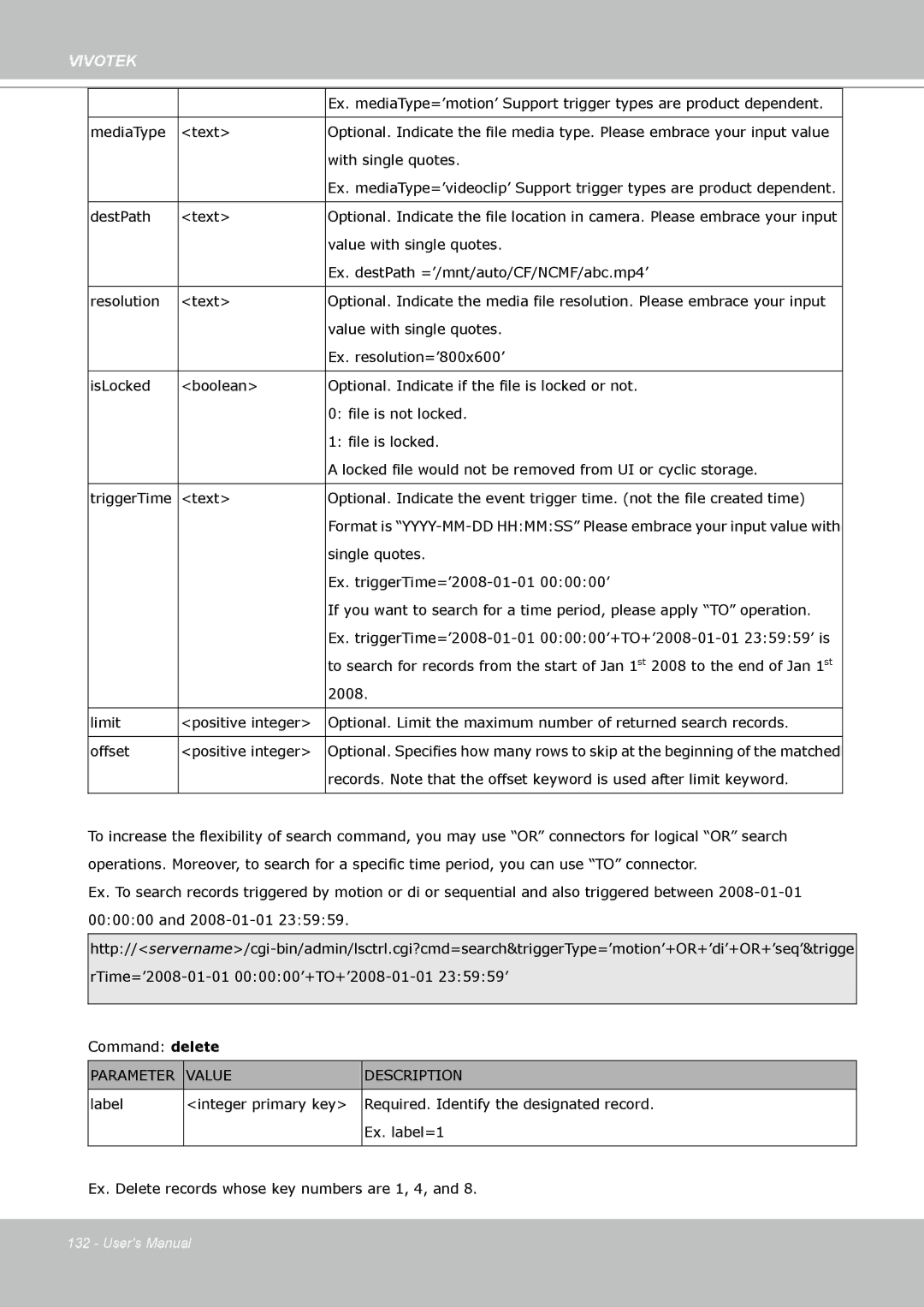 Vivotek VS8102 manual MediaType Text 