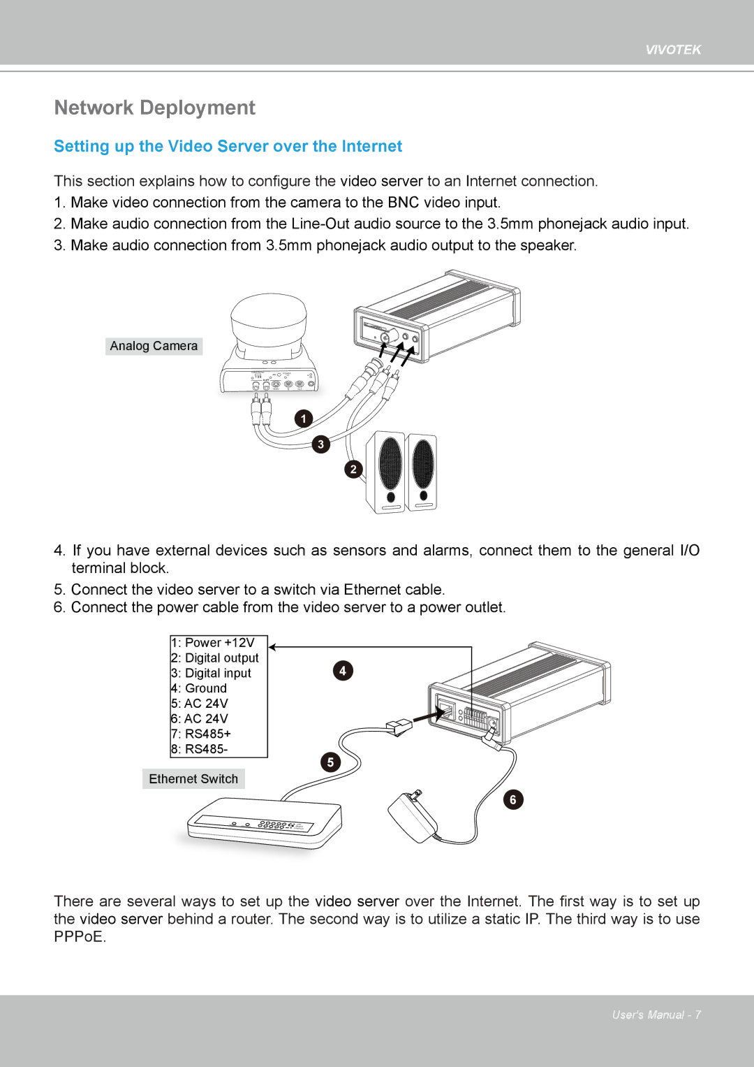 Vivotek VS8102 manual Network Deployment 