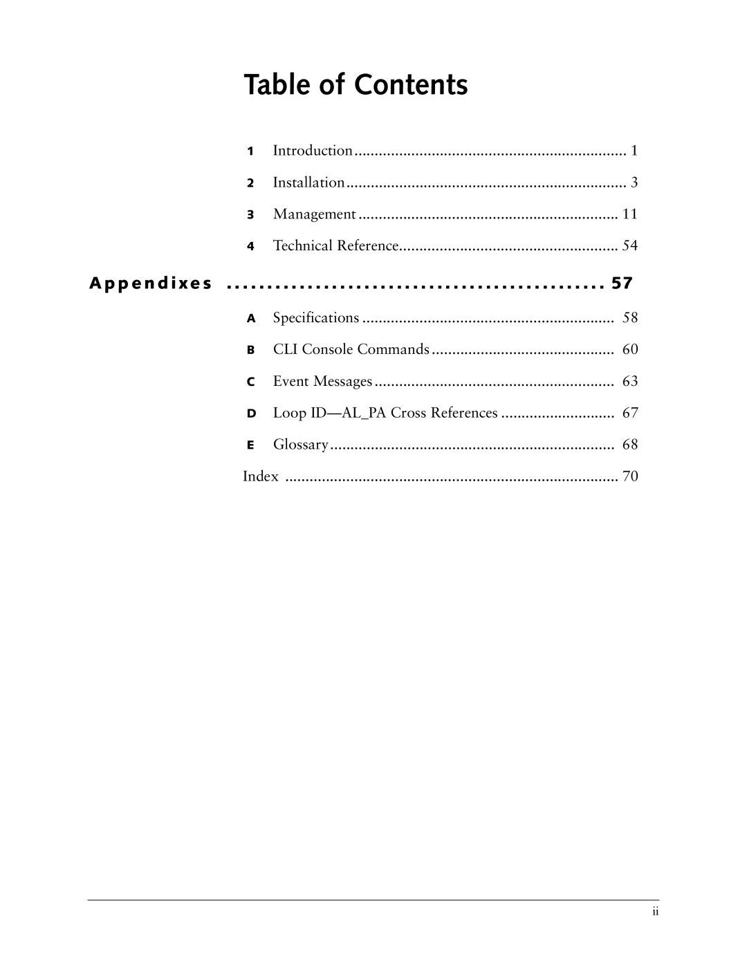 Vixel 335 manual Table of Contents 