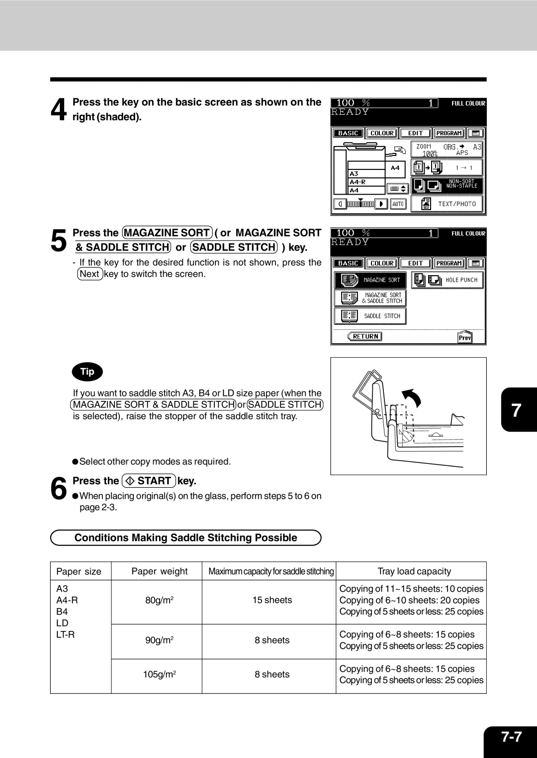 Vizio 210C manual Conditions Making Saddle Stitching Possible, Lt-R 