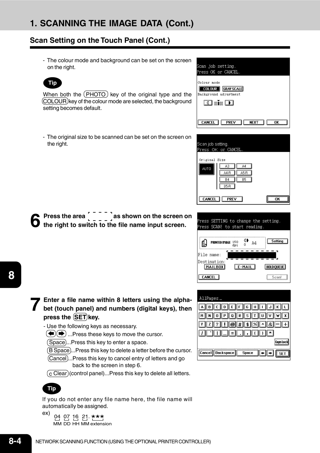 Vizio 210C manual Scanning the Image Data 