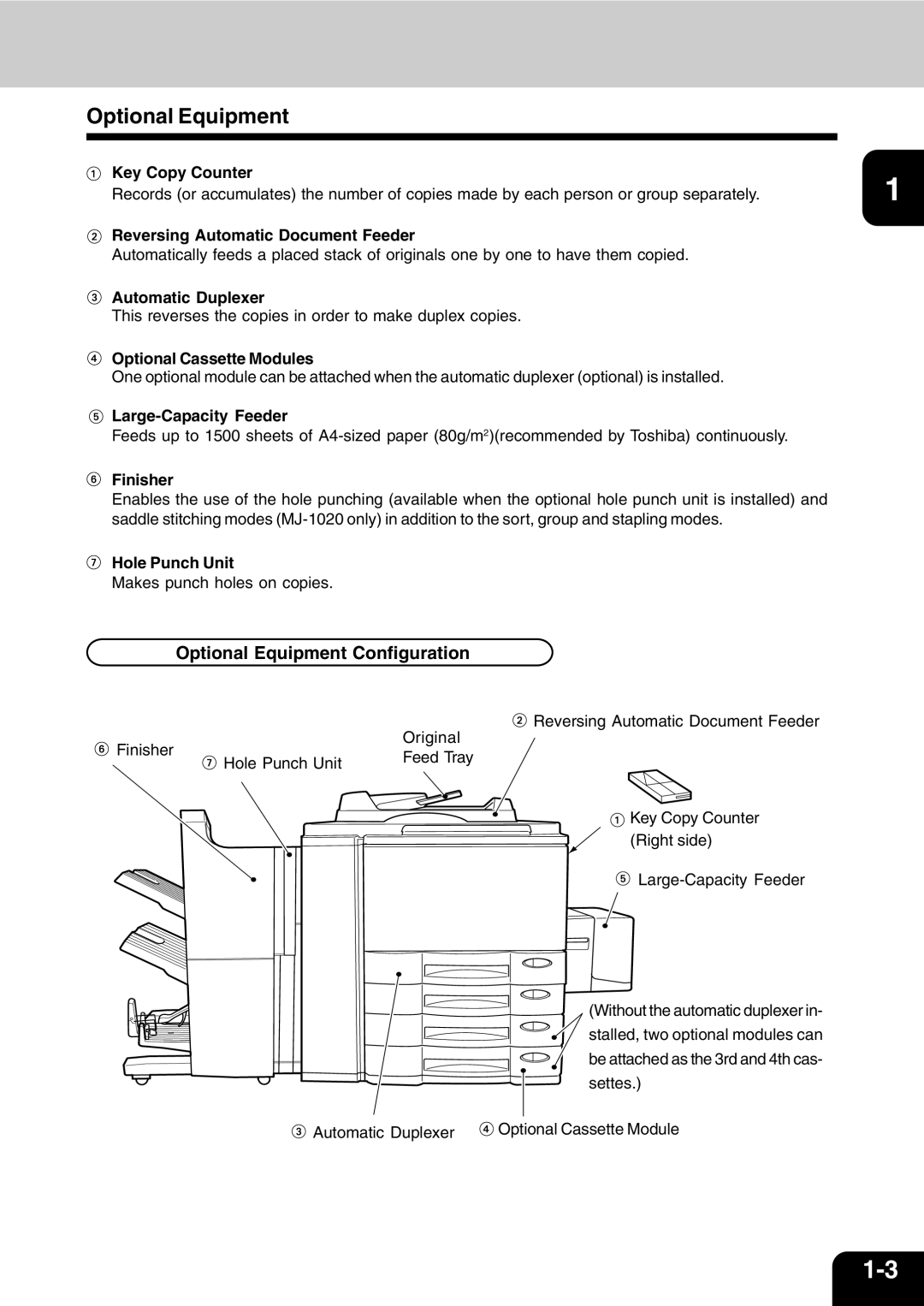 Vizio 210C manual Optional Equipment Configuration 