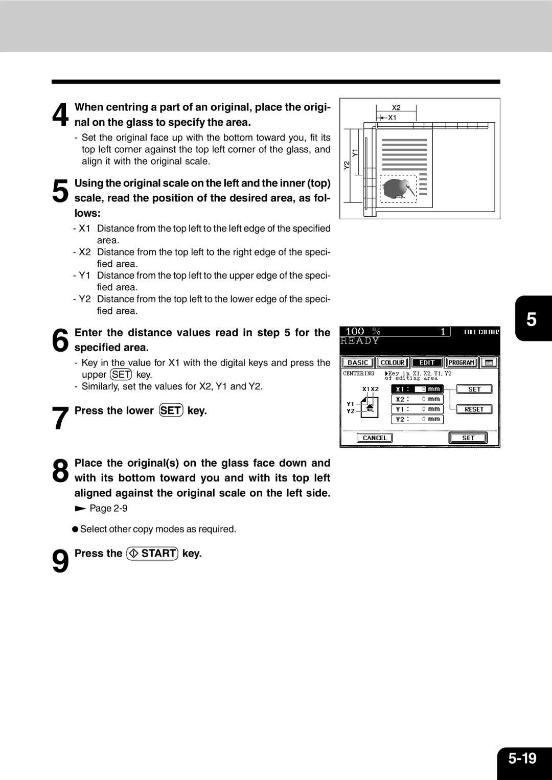 Vizio 210C manual Enter the distance values read in for, Fied area 