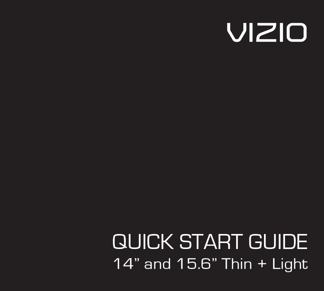 Vizio CT14-A0 quick start Vizio 