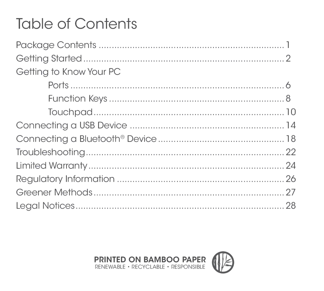 Vizio CT14-A0 quick start Table of Contents 