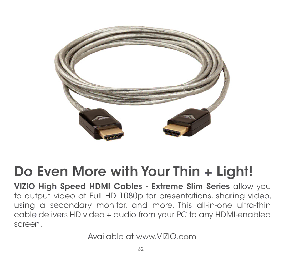 Vizio CT14-A0 quick start Do Even More with Your Thin + Light 