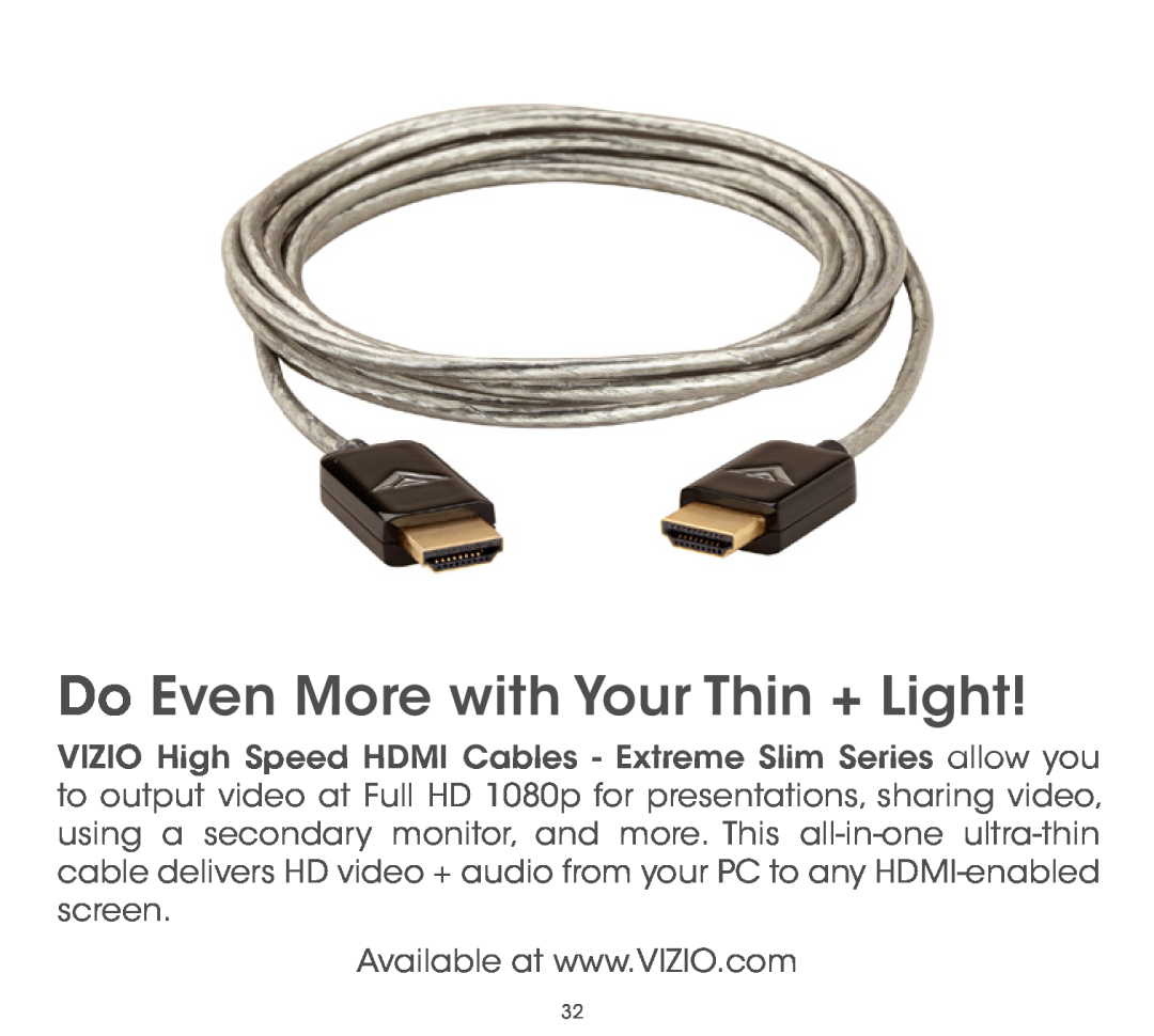 Vizio CT14-A0 quick start Do Even More with Your Thin + Light 