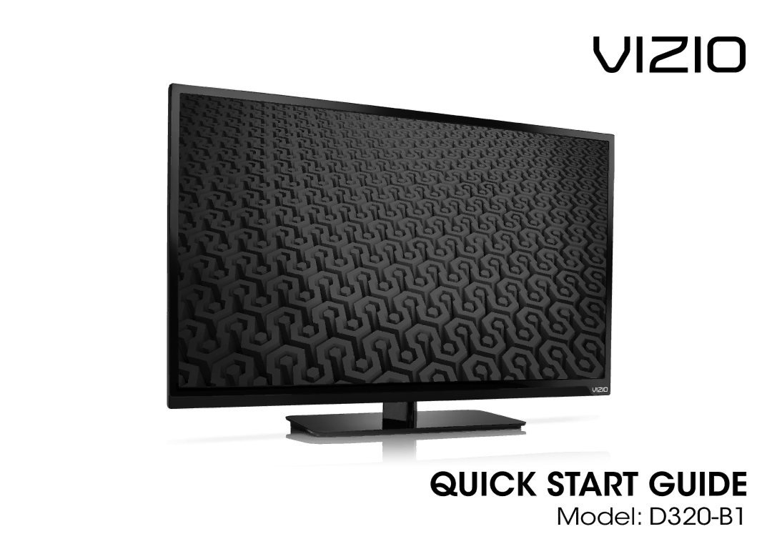 Vizio D320-B1 manual Vizio 