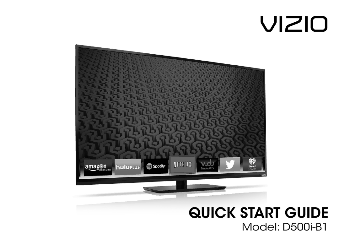 Vizio D500i-B1 quick start Vizio 