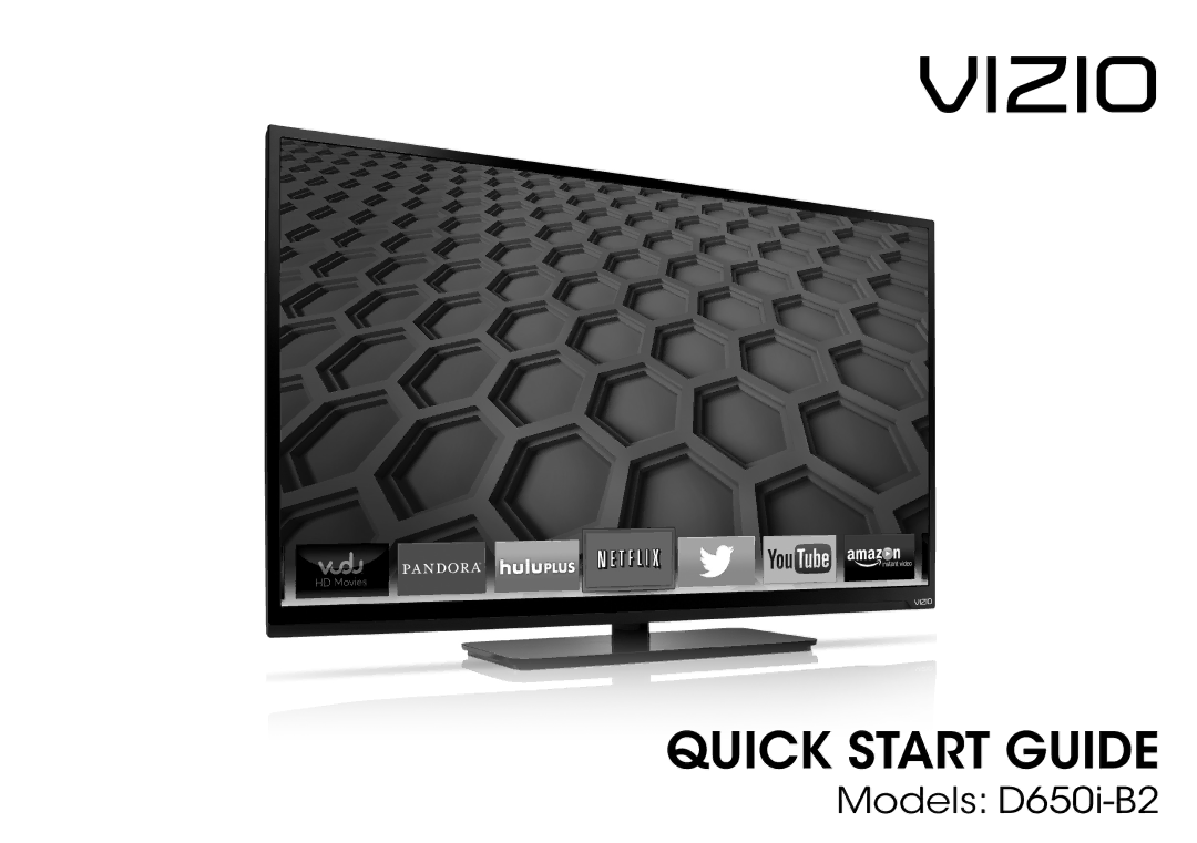 Vizio D650i-B2 quick start Vizio 