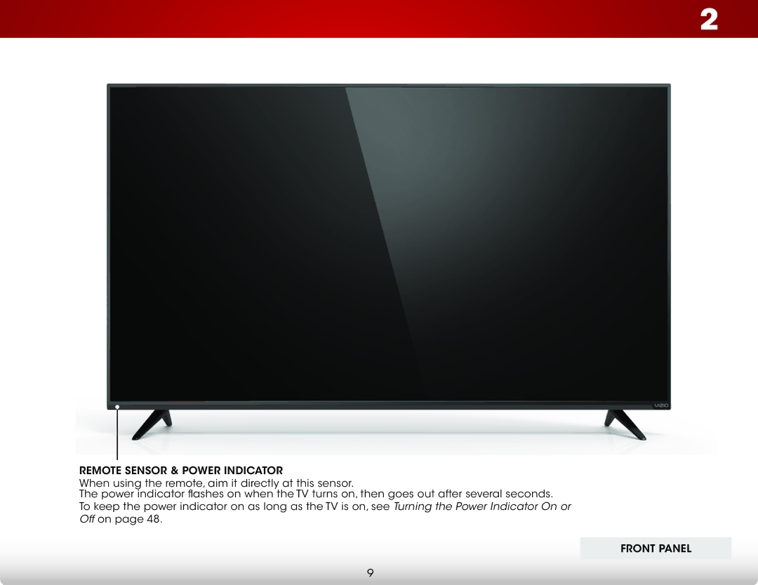 Vizio D650i-C3 user manual Front Panel 