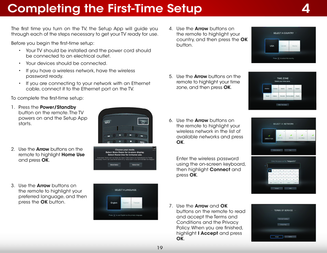 Vizio D650i-C3 user manual Completing the First-Time Setup, Choose your mode 