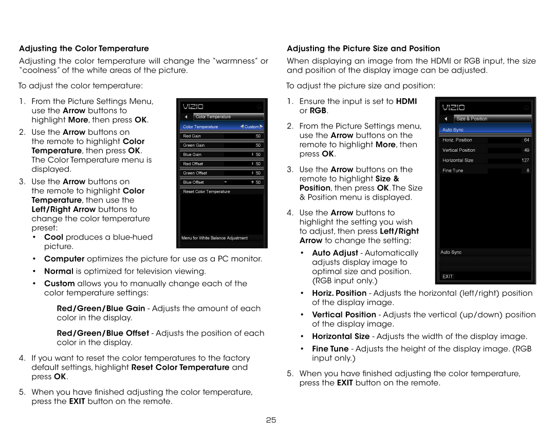 Vizio E191VA specifications Ensure the input is set to Hdmi 