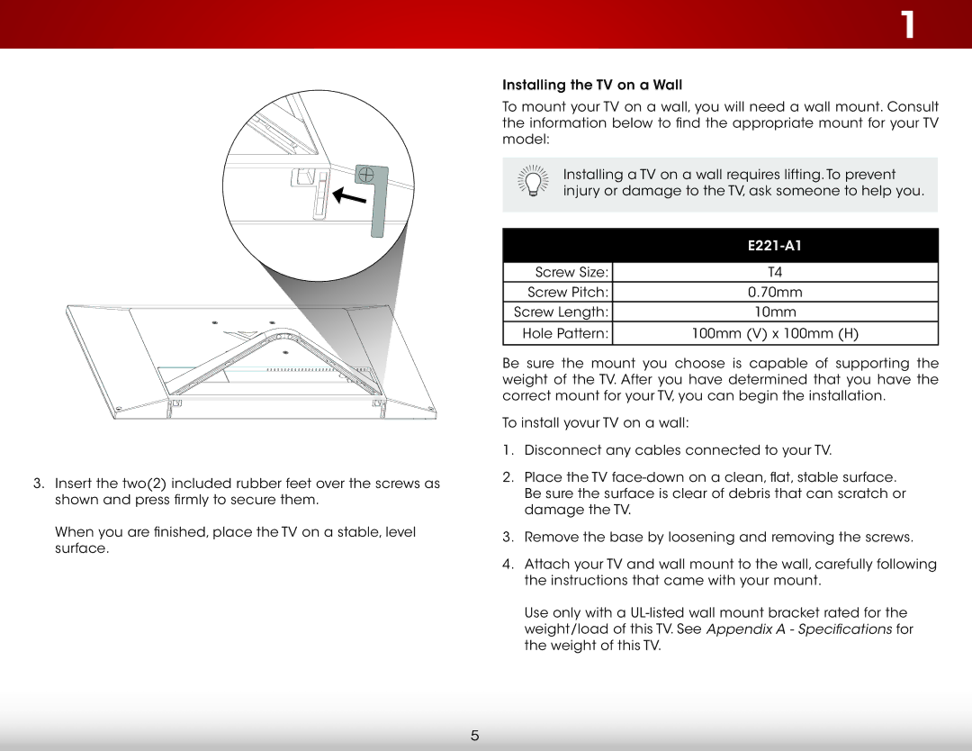 Vizio E221A1 user manual E221-A1 