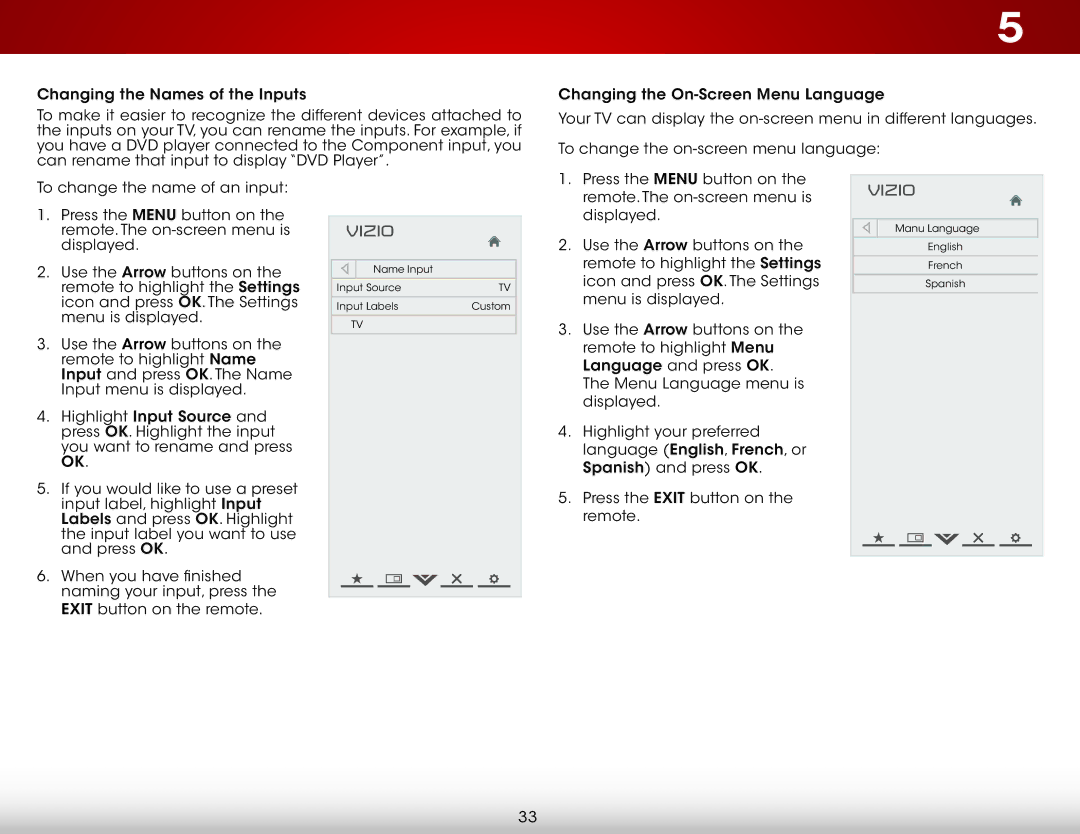 Vizio E221A1, E221-A1 user manual Name Input Input Source Input Labels Custom 