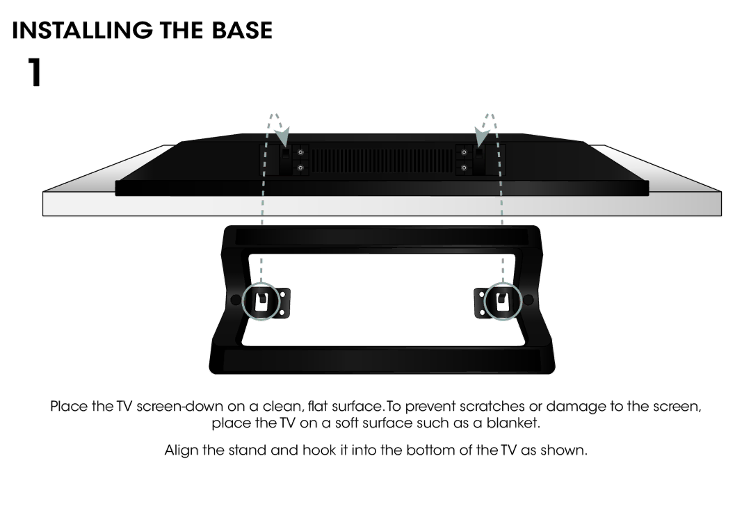 Vizio E231i-B1, E241i-B1 manual Installing the Base 