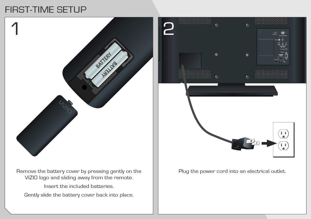 Vizio E240AR manual FIRST-TIME Setup 