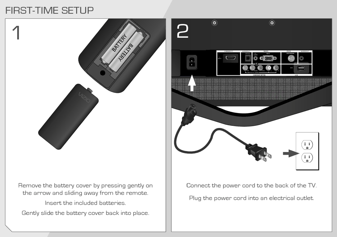 Vizio E290-A1, E241-A1 user manual FIRST-TIME Setup 