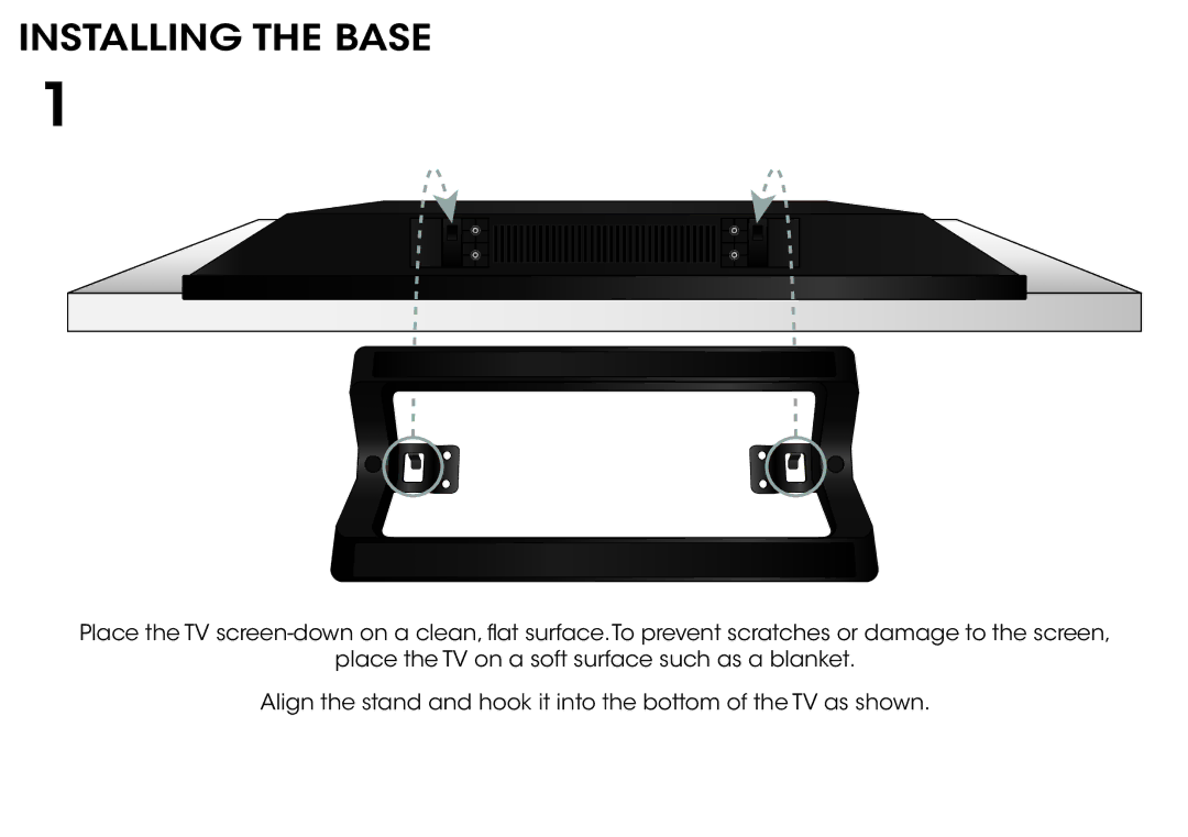 Vizio E241-B1, E231-B1 manual Installing the Base 