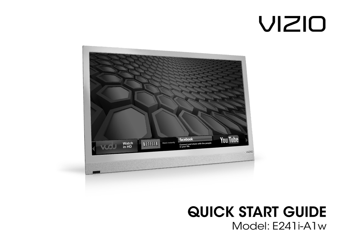 Vizio E241I-A1W quick start Vizio 