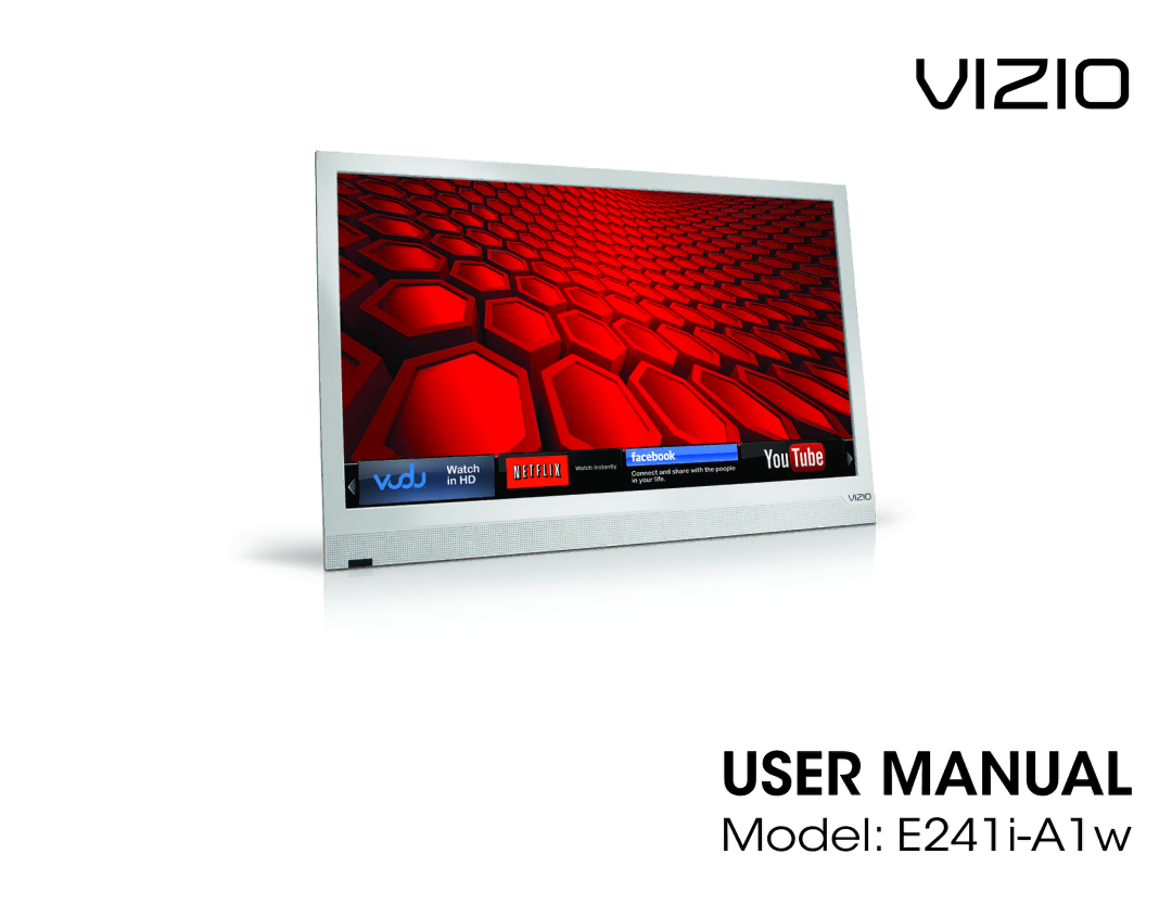 Vizio E241IA1W, E241I-A1W user manual Vizio 