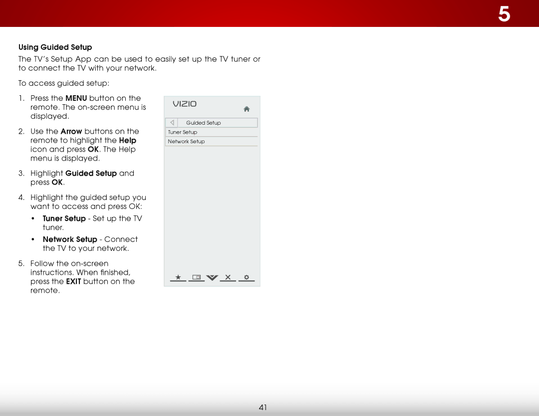 Vizio E241IA1W, E241I-A1W user manual Using Guided Setup 