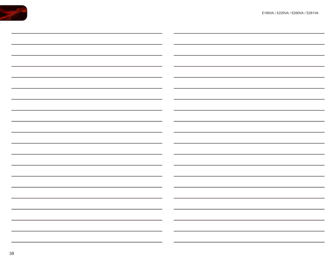 Vizio user manual E190VA / E220VA / E260VA / E261VA 