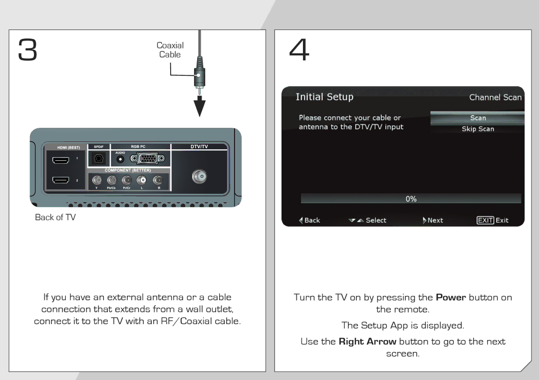 Vizio E261VA manual If you have an external antenna or a cable 