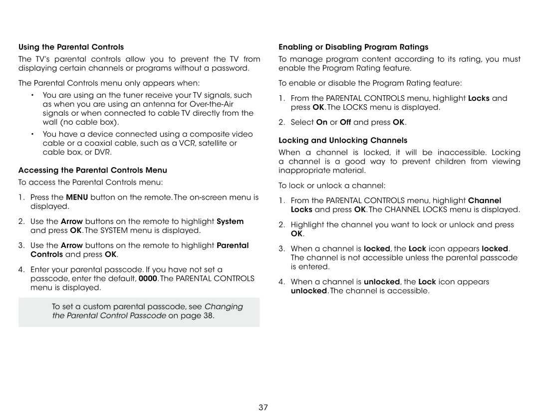 Vizio E280-B1 user manual 