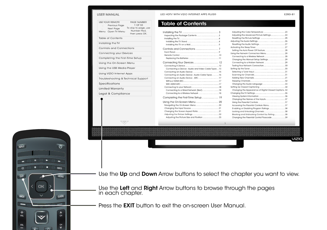 Vizio E280i-B1 VIZIO manual LED Hdtv with Vizio Internet Apps Plus 