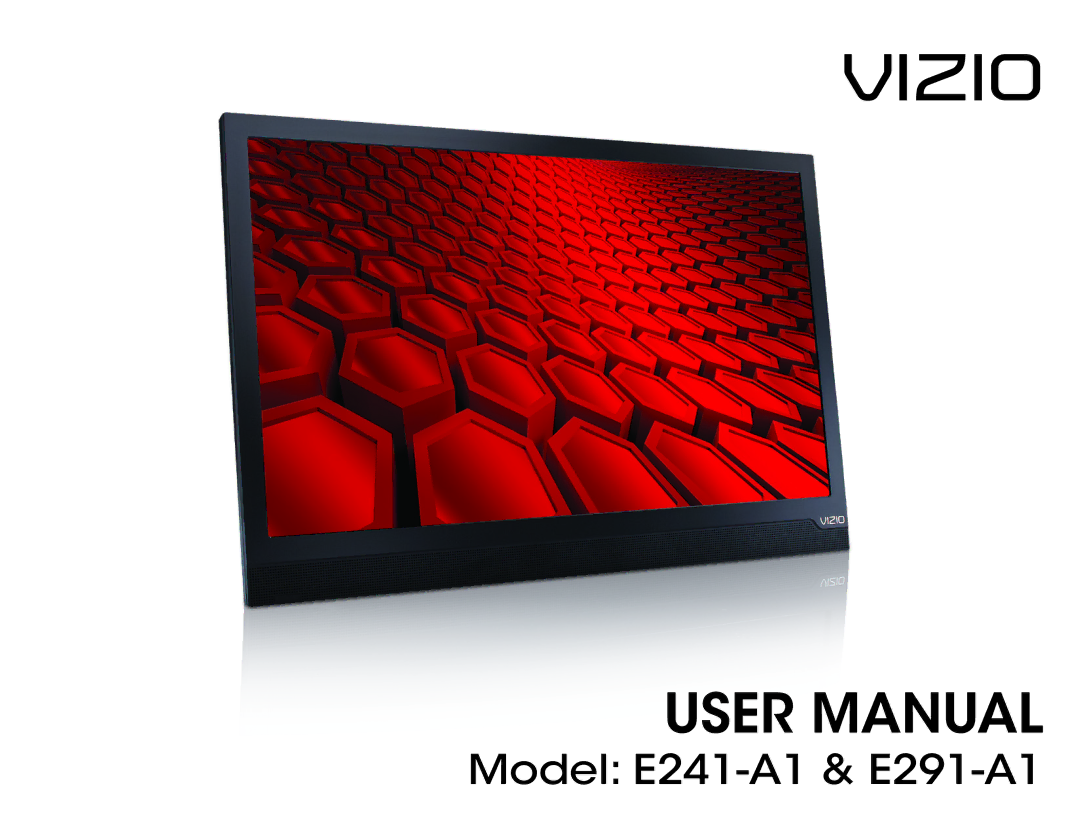 Vizio E291-A1, E291A1, E241A1, E241-A1 user manual Vizio 