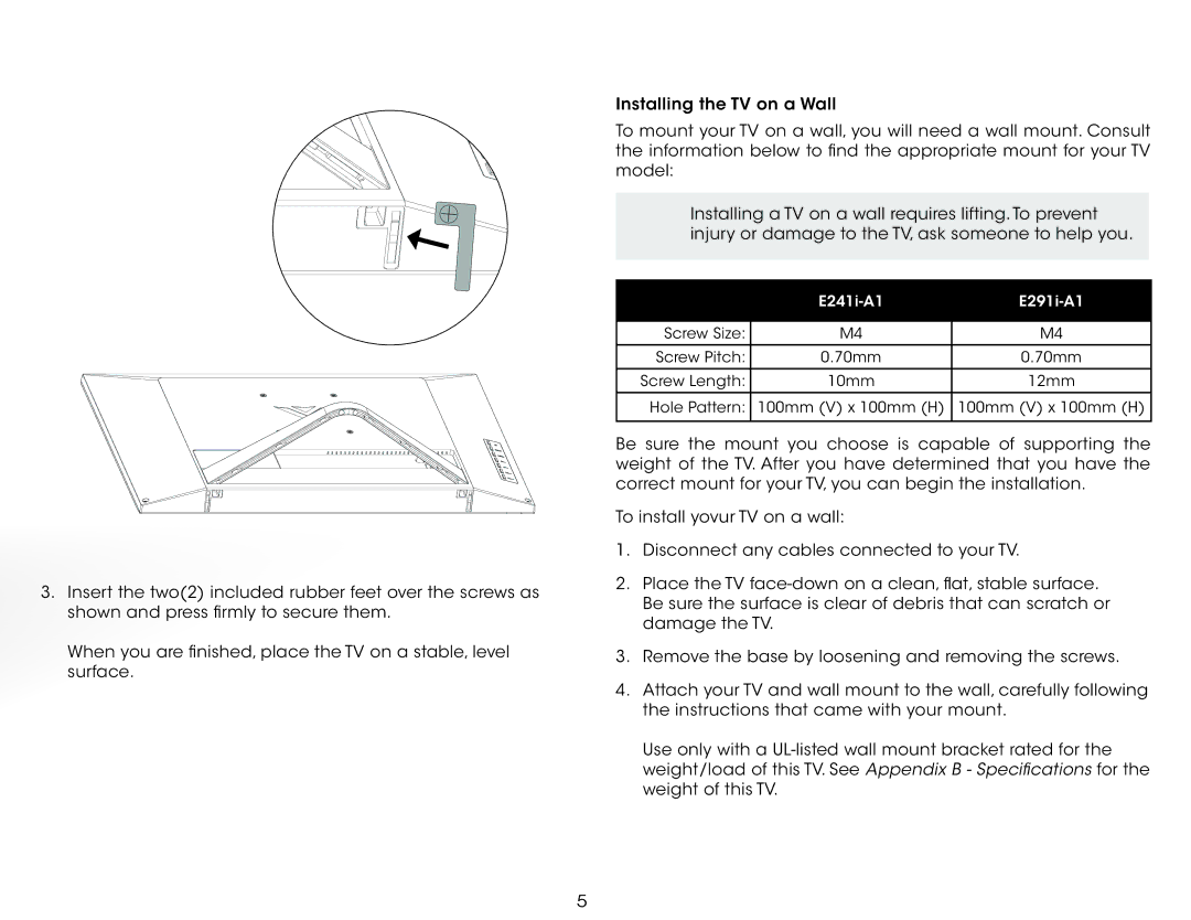 Vizio E291I-A1, E291IA1 user manual E241i-A1 E291i-A1 