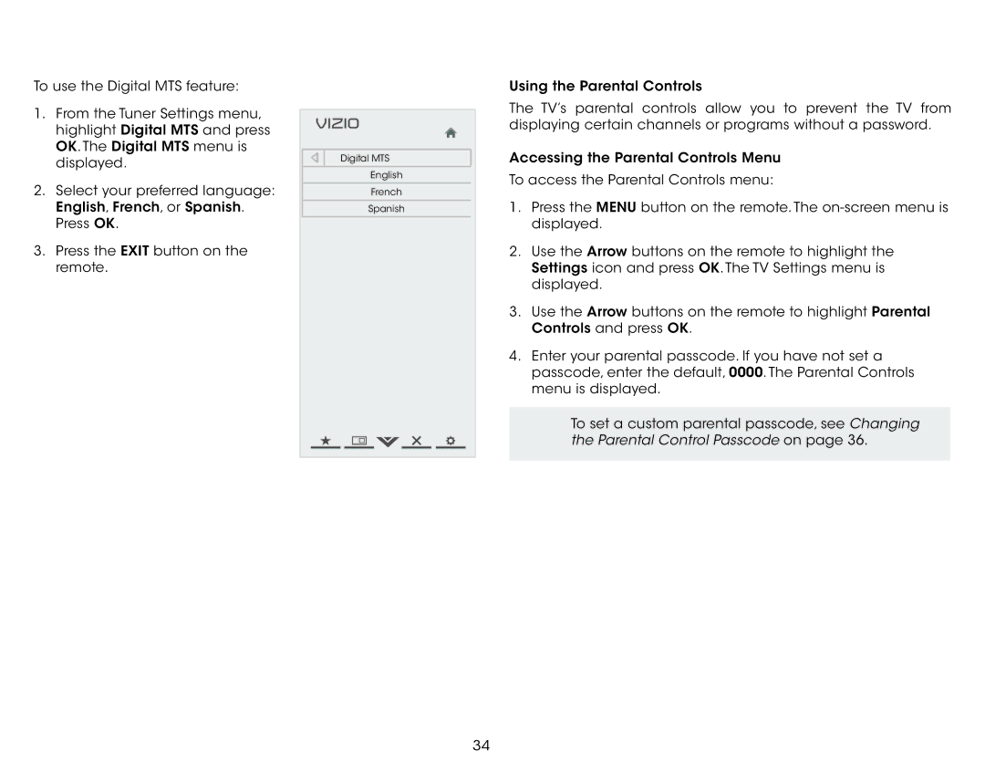 Vizio E291IA1, E291I-A1 user manual Digital MTS 