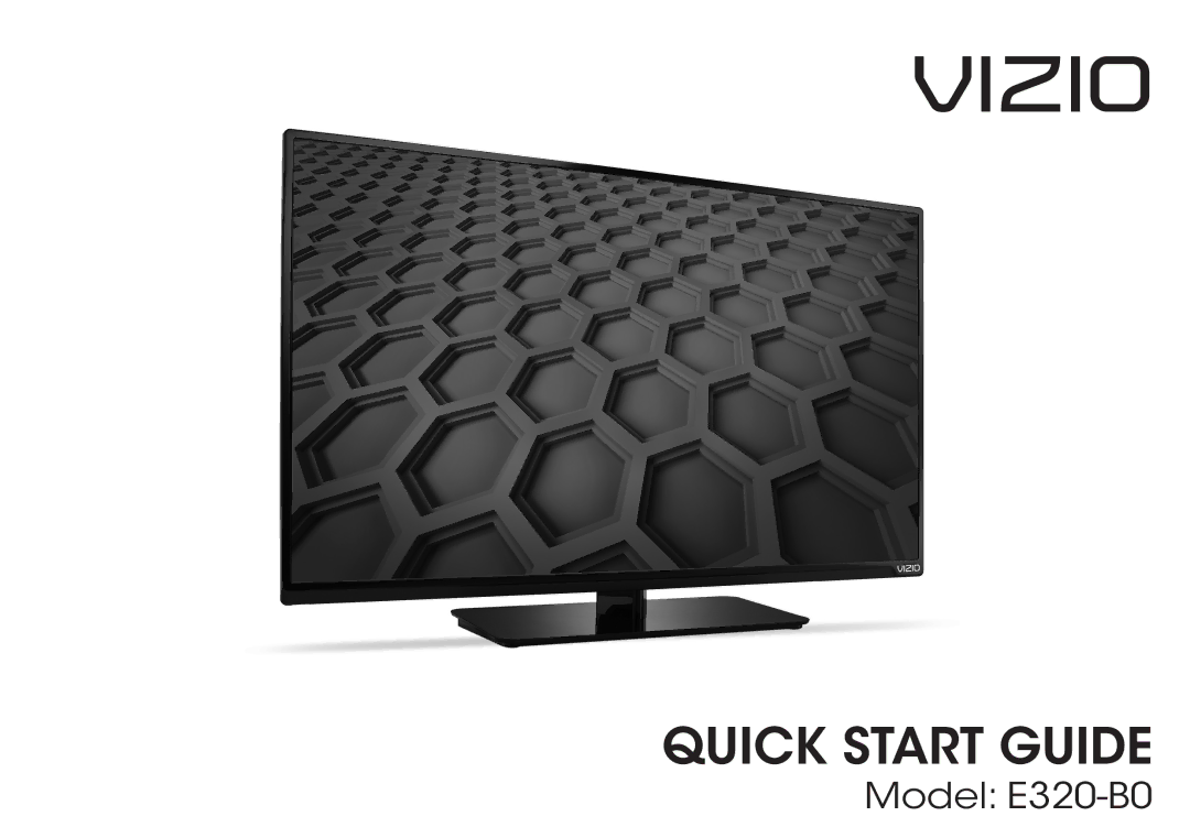 Vizio E320-B0 manual Vizio 