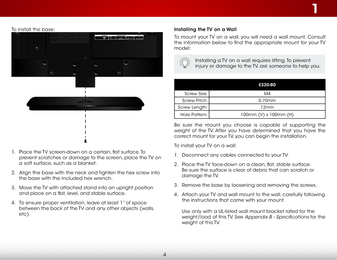 Vizio E320-B0 user manual 