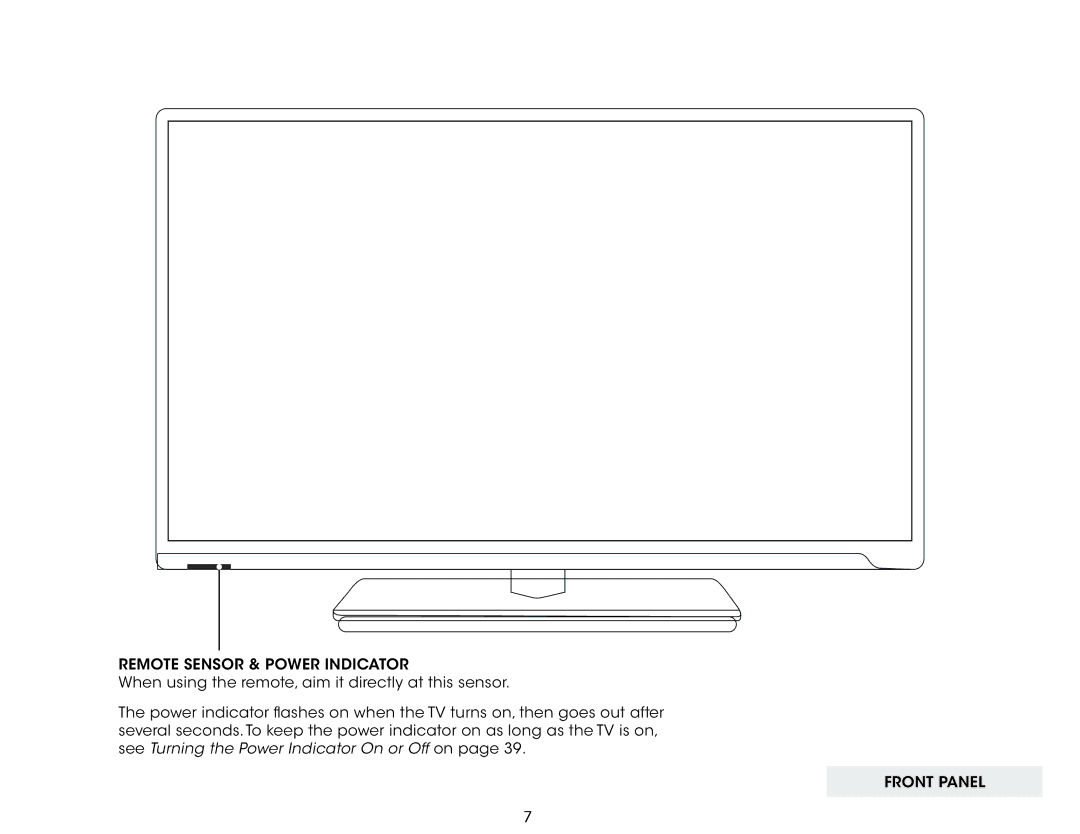 Vizio E320-B0 user manual Front Panel 