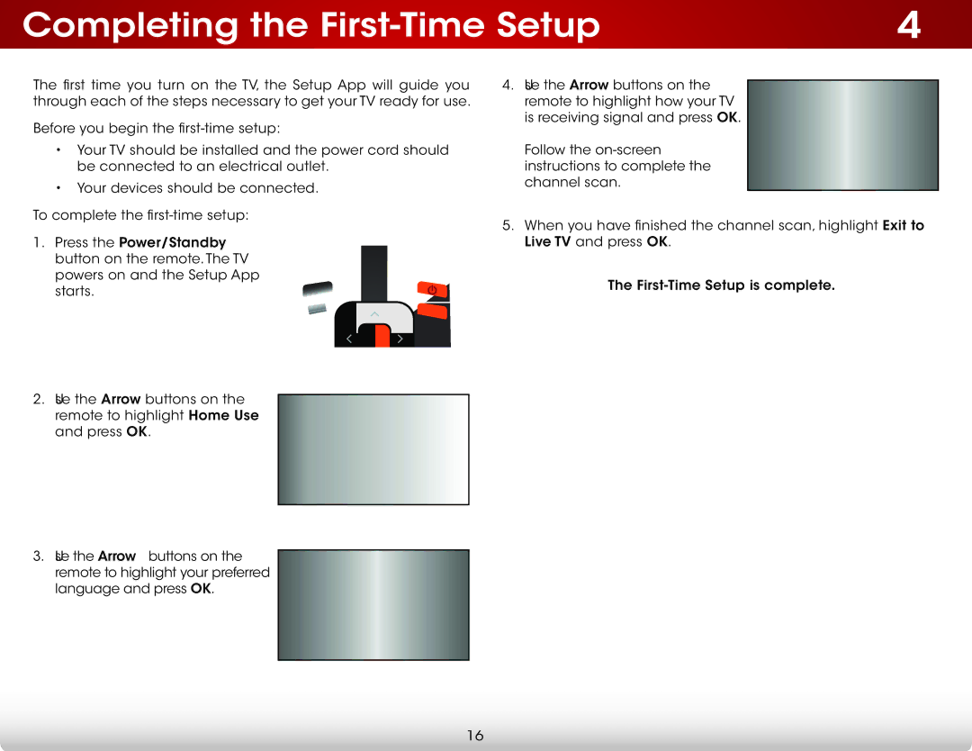 Vizio E320-B0 user manual Completing the First-Time Setup 