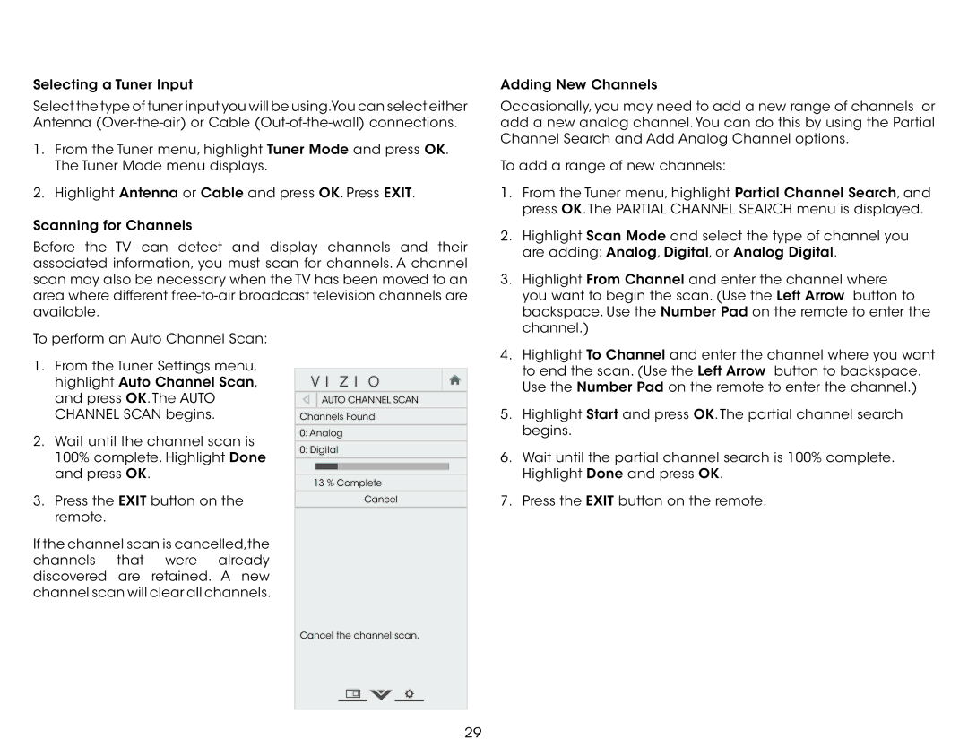 Vizio E320-B0 user manual Highlight To Channel and enter the channel where you want 