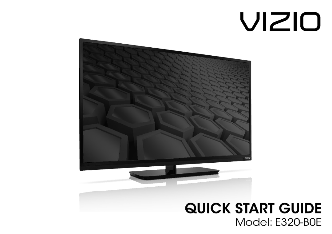 Vizio E320-B0E manual Vizio 