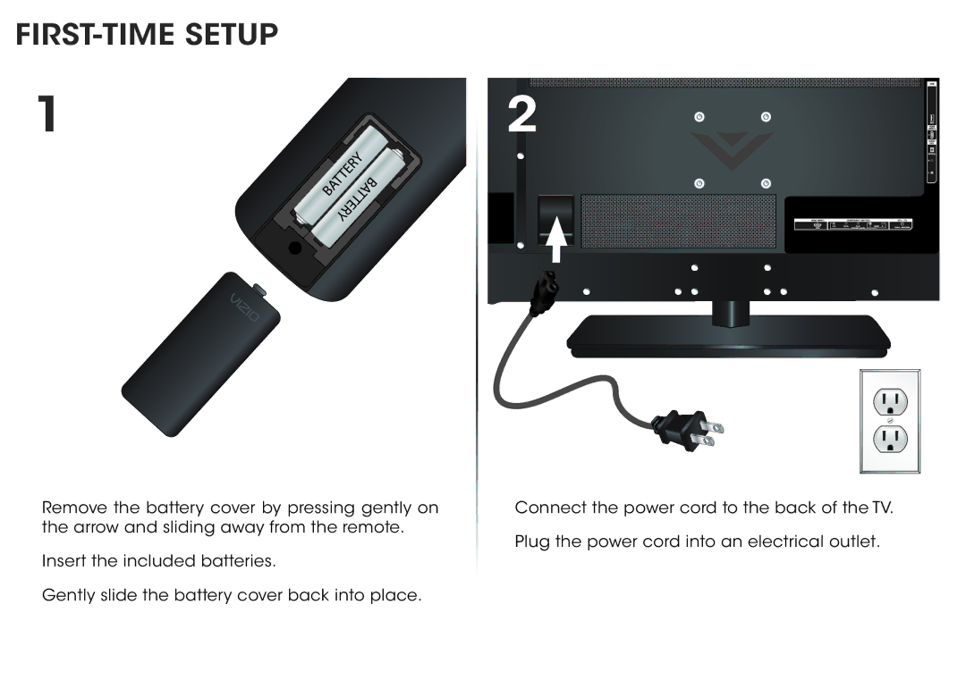 Vizio E320-B0E manual FIRST-TIME Setup 