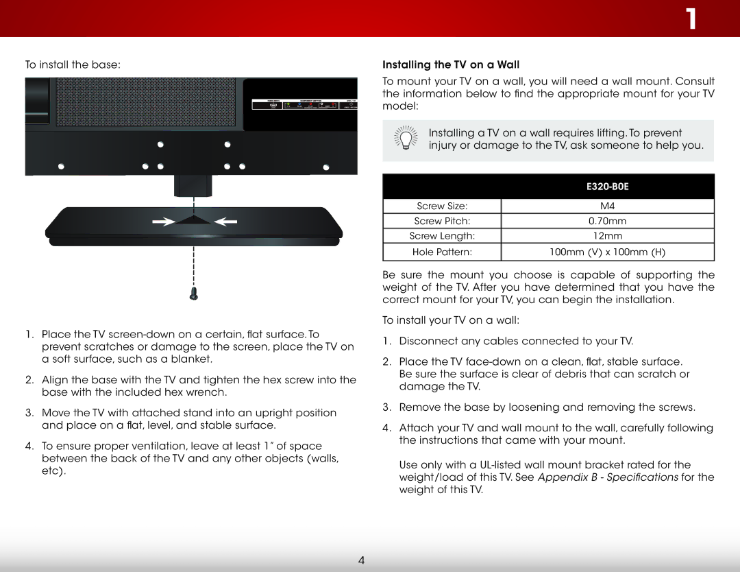 Vizio E320-B0E user manual 