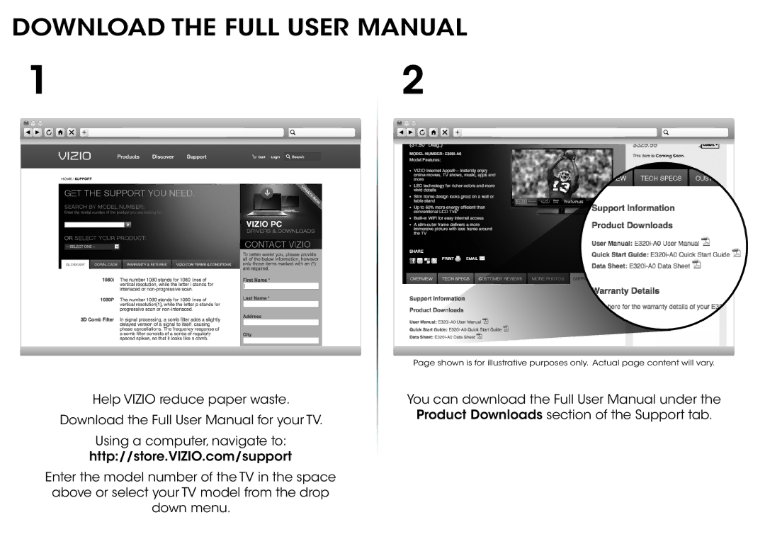 Vizio E320-B2 manual 