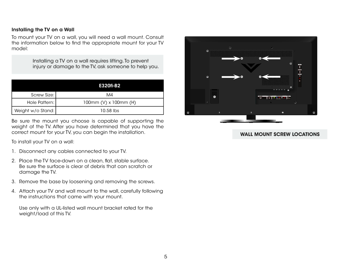 Vizio E320fi-B2 user manual 