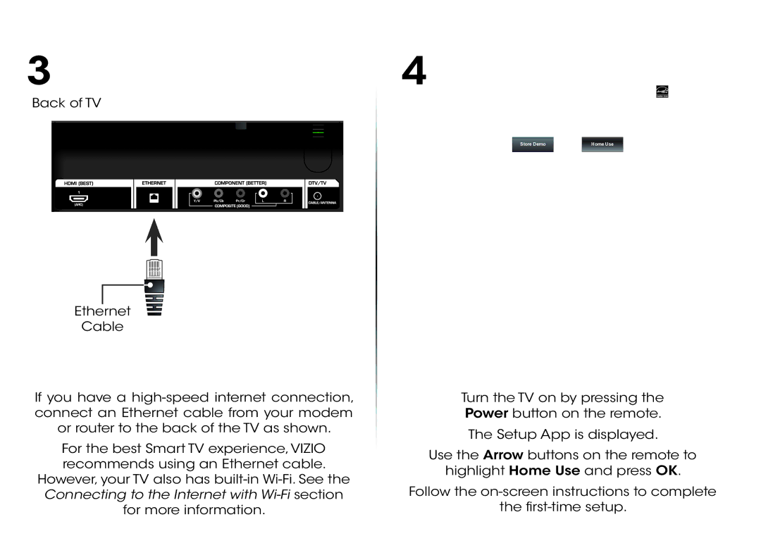 Vizio E320fi-B2 manual Store Demo Home Use 