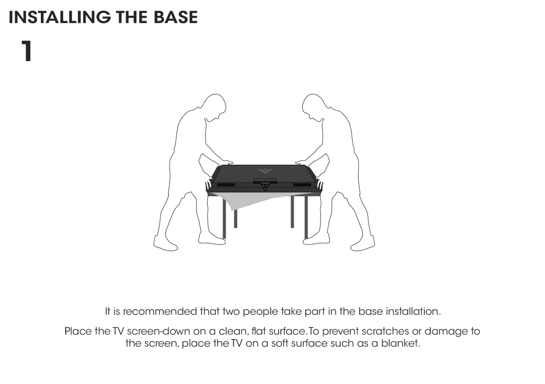 Vizio E320i-A2 manual Installing the Base 